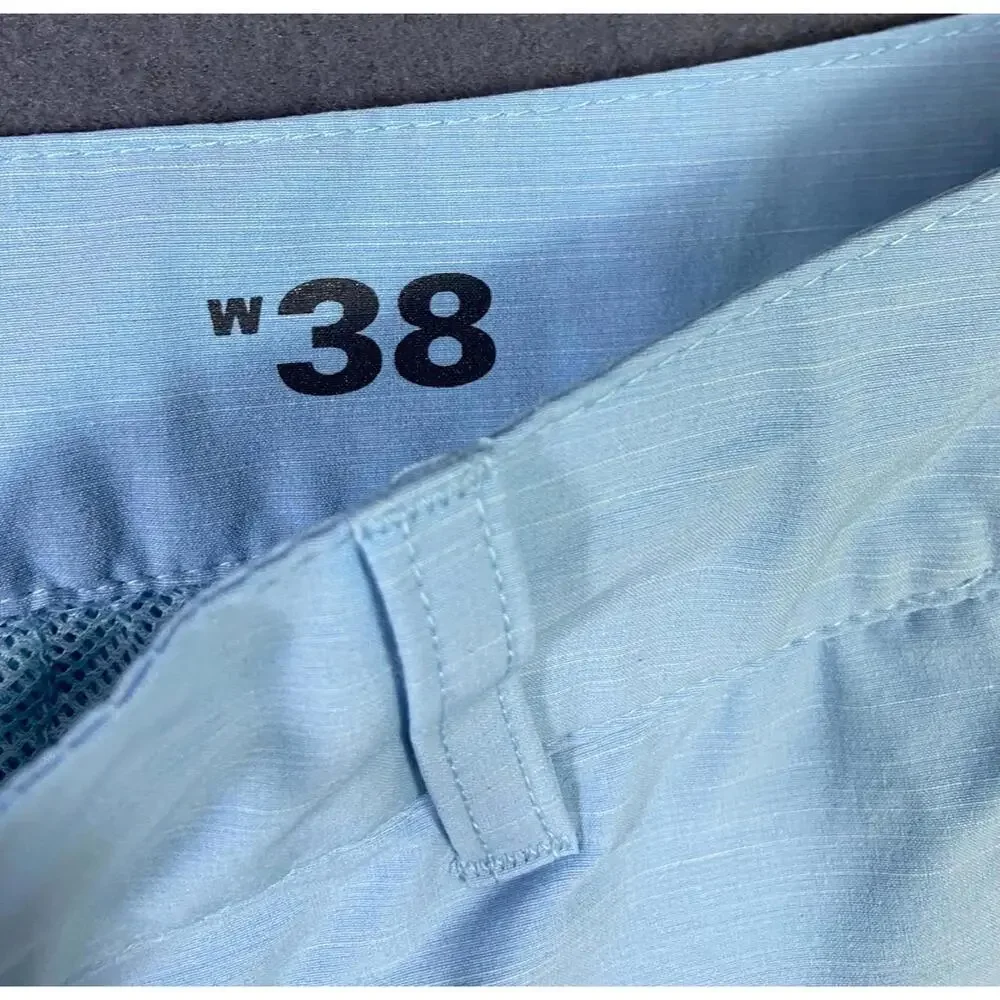 GoodFellow Size 38 Men's UPF 50+ Hybrid Stretch Swim Shorts Light Blue 9